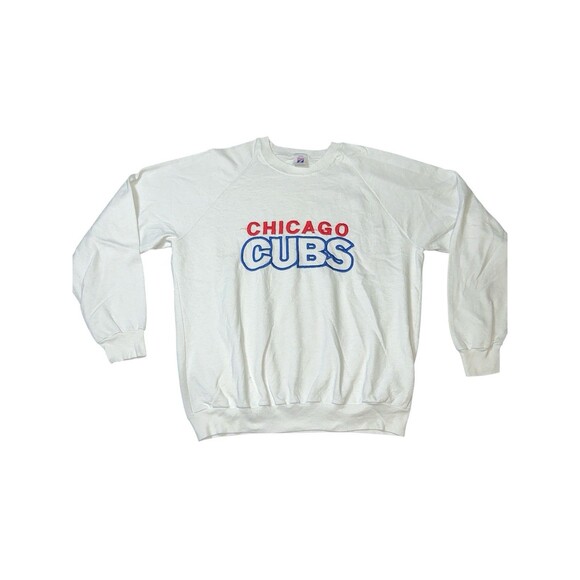 Vintage 80s 90s Logo 7 Chicago Cubs Crewneck Sweatshirt Embroidery - Picture 1 of 5